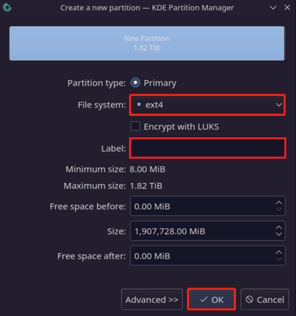 foramt the usb as ext4
