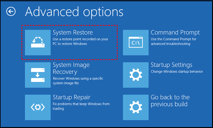 perform a system restore