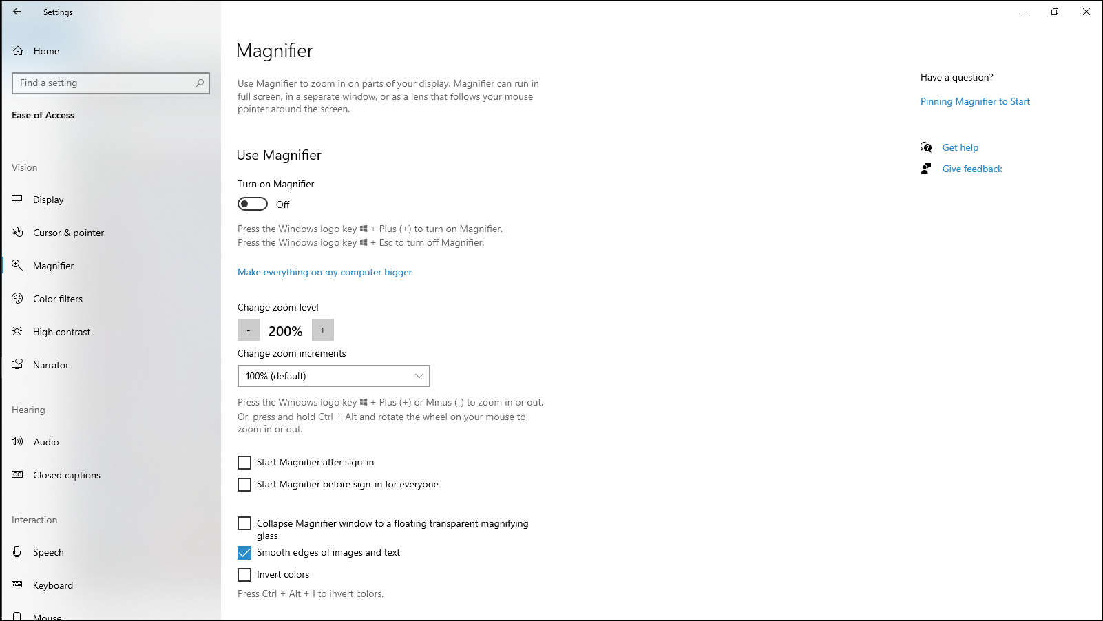 select magnifier