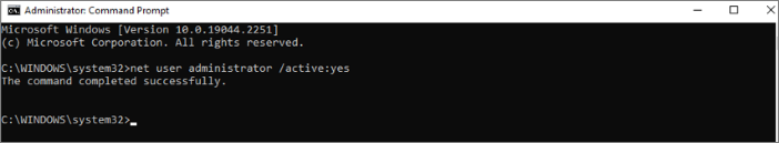 type in command