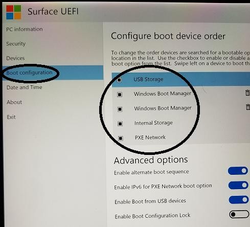 put usb storage first