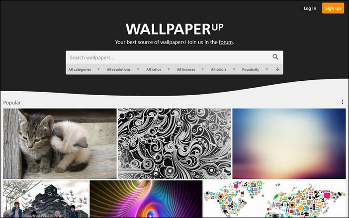 Website wallpaperUP