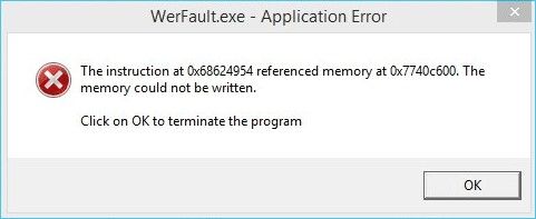 wearfault.exe windows error