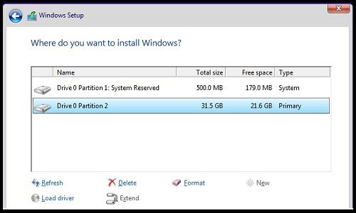 install windows