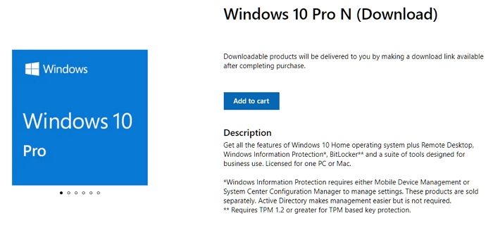 Windows 10 Pro N