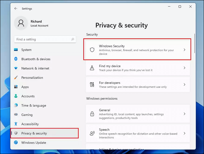 win11 security