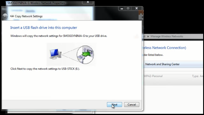 backup wireless network profile to usb-2