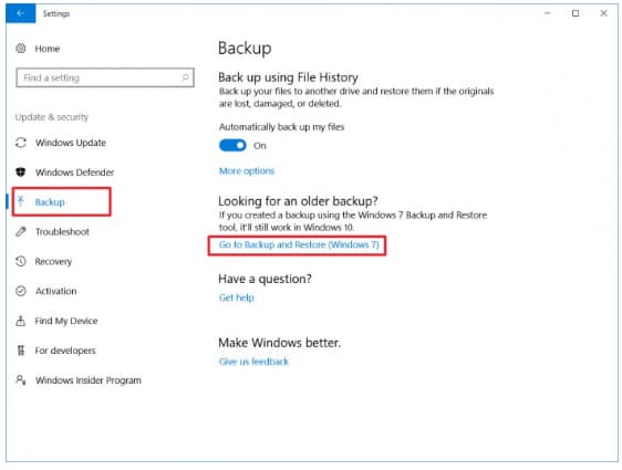 windows 10 backup to network drive