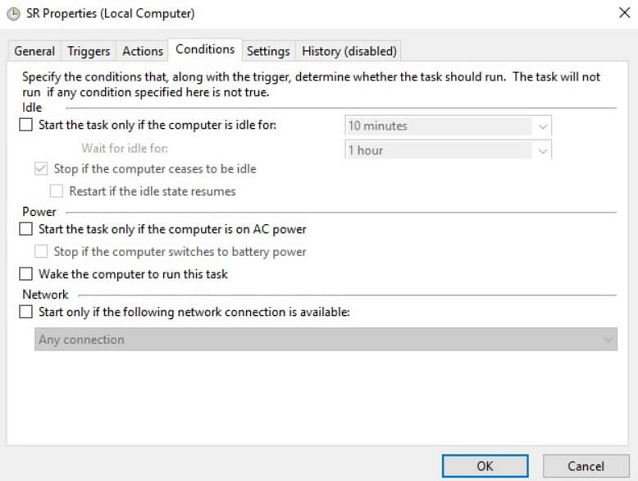 missing restore points windows 10