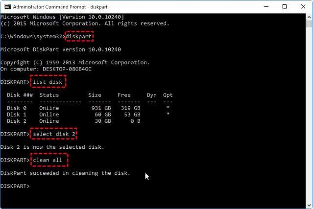 how to wipe a usb drive windows 10