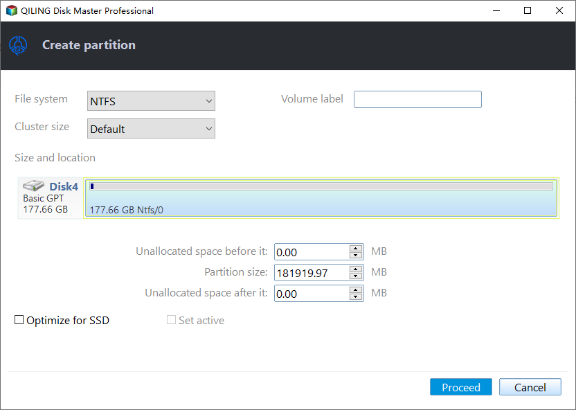 create partition step 2