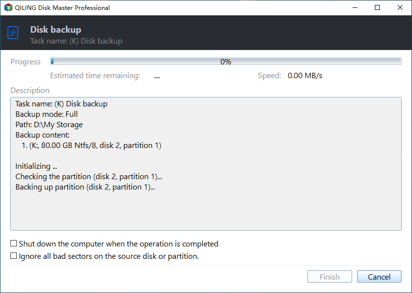 Disk backup step6