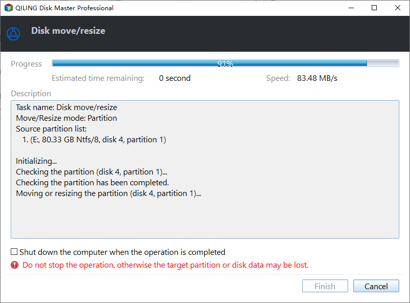 decrease partition step 3