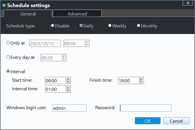 set a daily, weekly, or monthly backup schedule in Qiling Disk Master