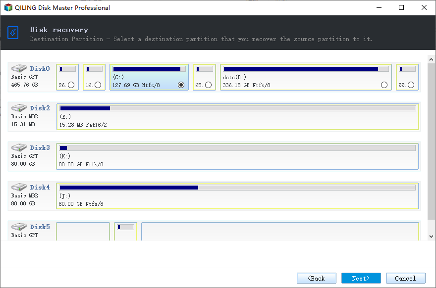 system recovery step3