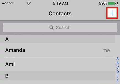 Add contacts to iPhone