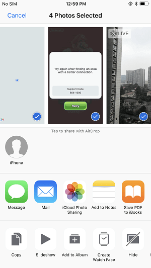 How to use AirDrop to share photos on iPhone