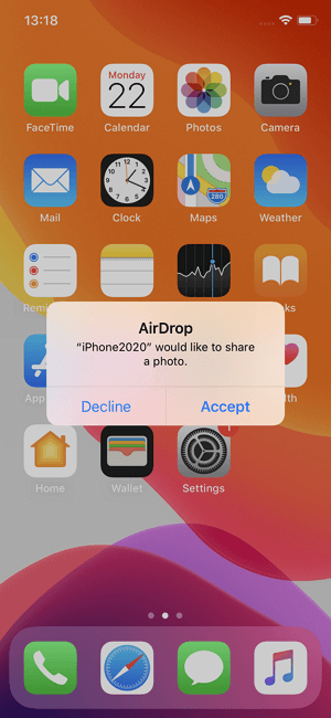 choose photos to AirDrop