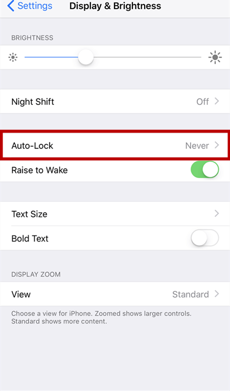 change sleep mode iphone - step 3
