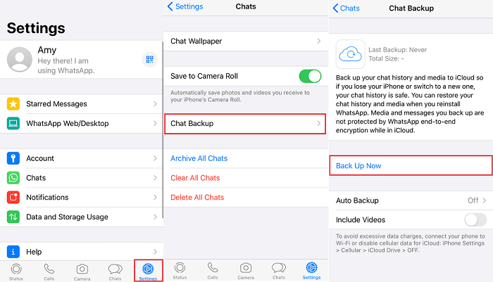 How to back up WhatsApp from iPhone to iCloud