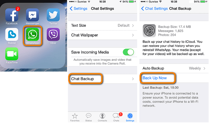 How to backup WhatsApp on iCloud