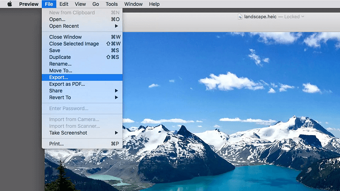 Open HEIC photos on Mac with Preview