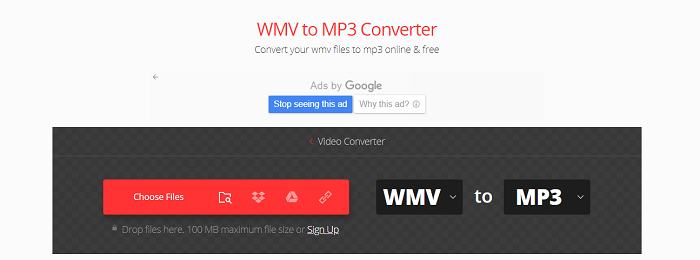Convert WMV to MP3 with Convertio