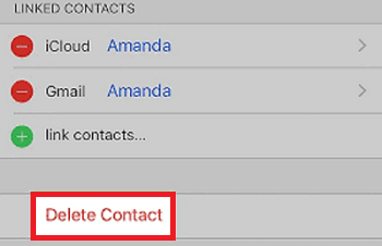 Delete iPhone contacts