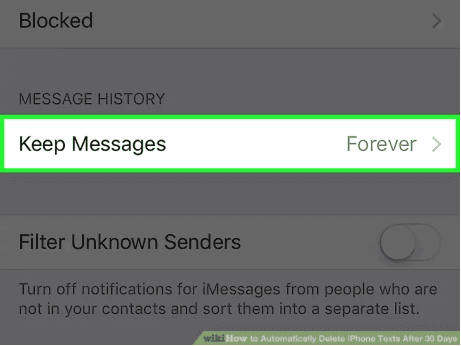 Permanently delete text messages on iPhone X.