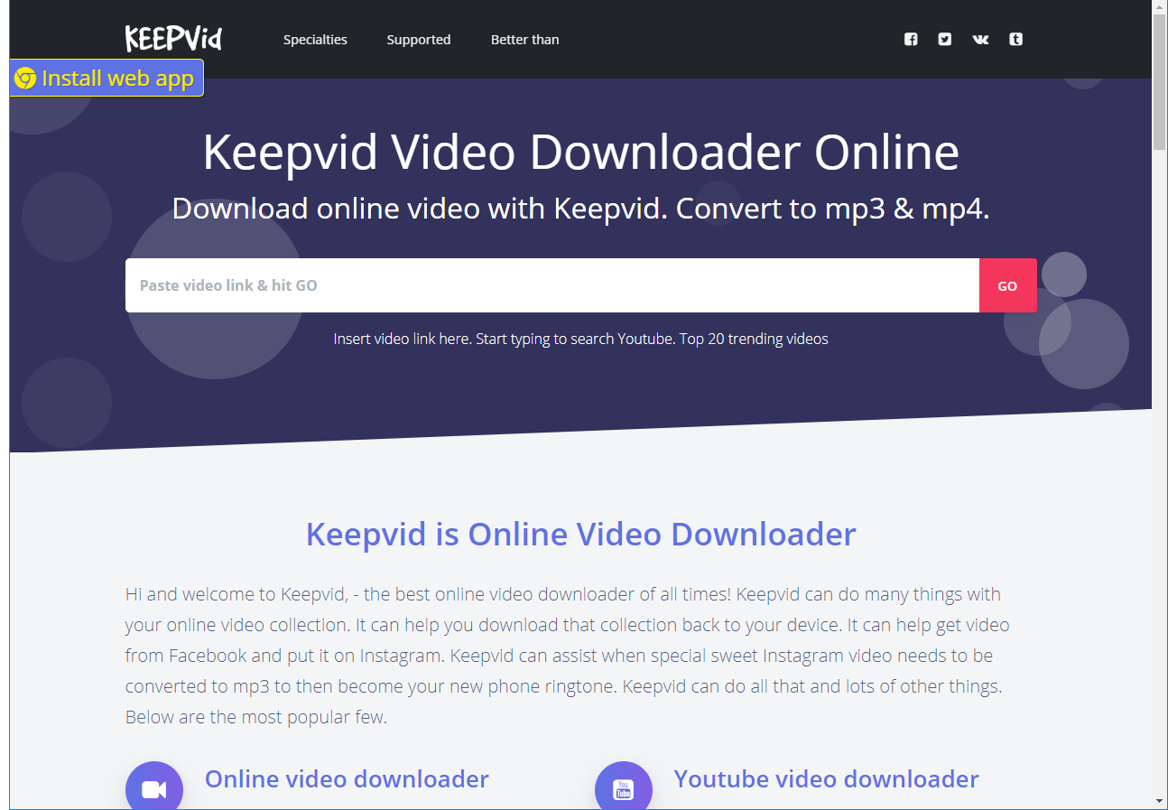 Download videos online