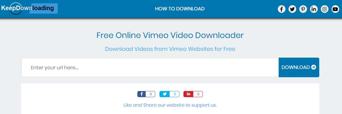 Download Vimeo Videos Via KeepDownloading