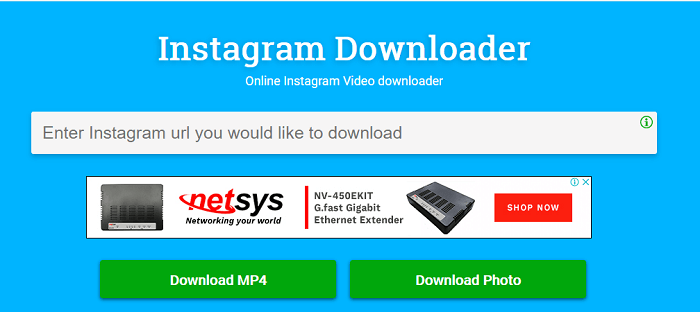Online Instagram to MP4 downloader