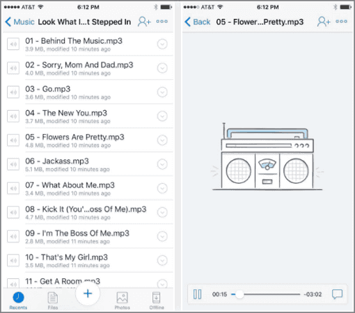 How to add music to iPhone via Dropbox