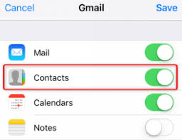 Enable contacts in gmail