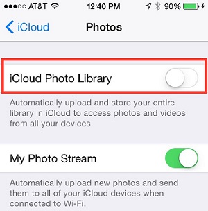 Enable Photo Library on iPhone