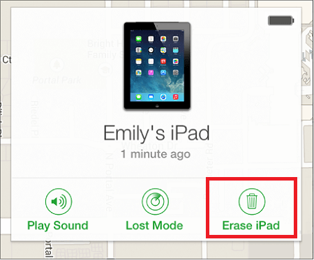 Erase iPad via iCloud
