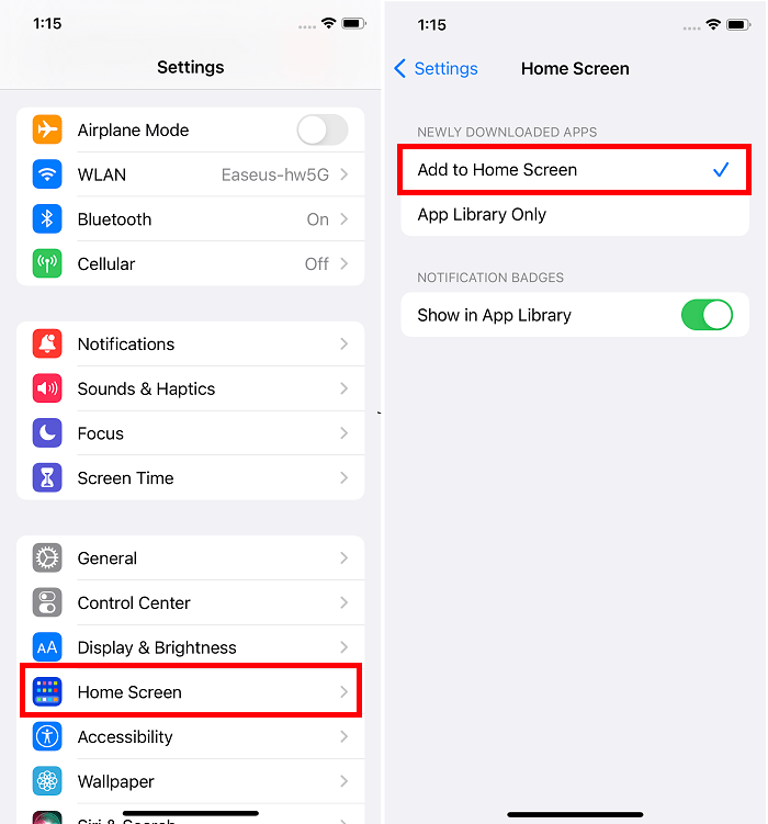 Find deleted apps from settings