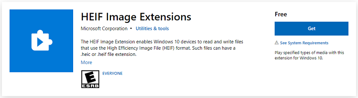HEIF Image Extension