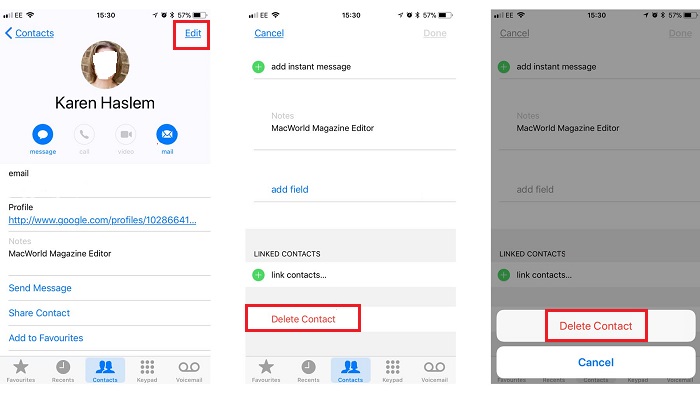 How to delete duplicate contacts from iPhone