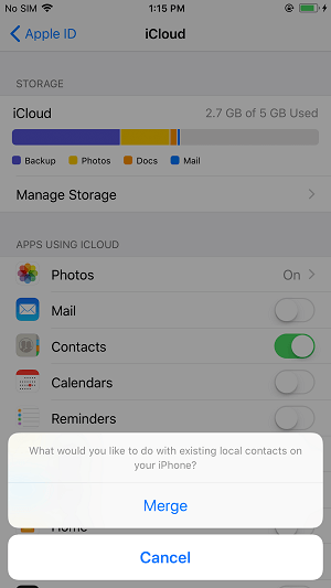 How to backup iPhone contacts to iCloud