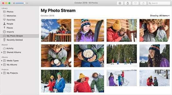 import my photo stream to mac