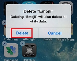 delete apps on iphone 7 by tapping x