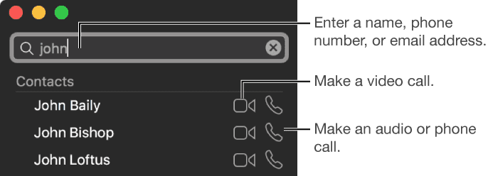 make a facetime call on mac