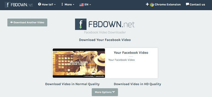 How to download a video from Facebook with online video downloader
