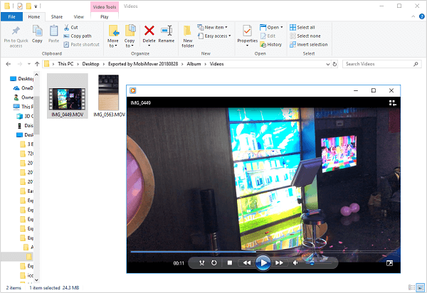 How to play iPhone videos on Windows 10