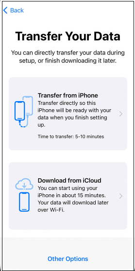 How to transfer data from old iPhone to new iPhone via Quick Start