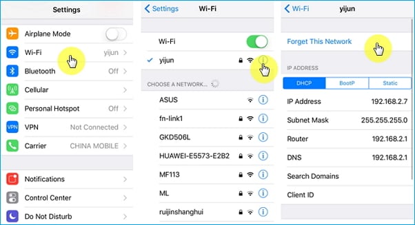 reconnect to Wi-Fi