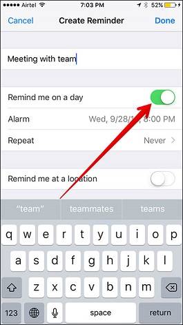 How to add reminders on iPhone/iPad