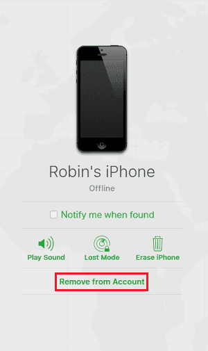 How to delete a device from Find My iPhone
