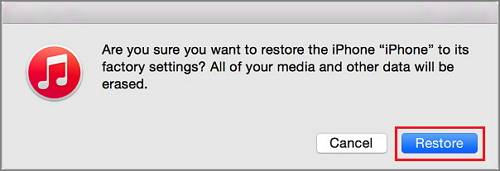 restore iPhone with iTunes